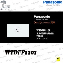 PANASONIC 開關插座 WTDFP1101 單插座附接地 附蓋板 國際牌星光系列